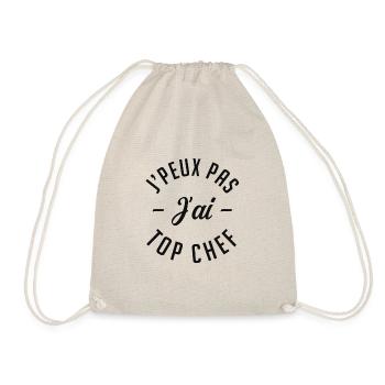 Je peux pas j'ai top chef. - Sac de sport léger - nature - Devant