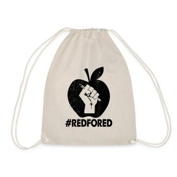 Teacher Strike Funding Schools Red for Education - Drawstring Bag - nature - Front
