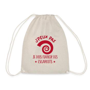 J'peux pas je dois manger des escargots - Sac de sport léger - nature - Devant