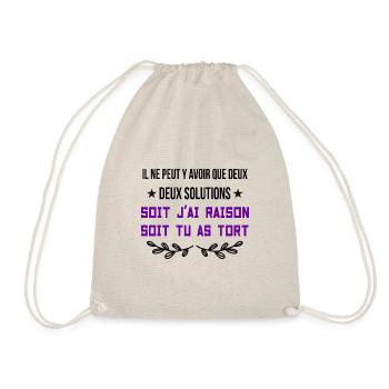 Soit j'ai Raison Soit J'ai Tort - Sac de sport léger - nature - Devant