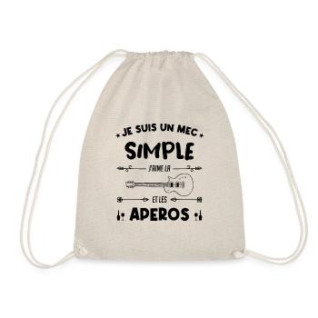 je suis un mec simple Guitariste Cadeau - Sac de sport léger - nature - Devant