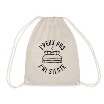 sieste je peux pas j'ai sieste - Sac de sport léger - nature - Devant