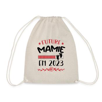 Bientôt Mamie - Mamy - Naissance - Bébé - Enfant - Sac de sport léger - nature - Devant