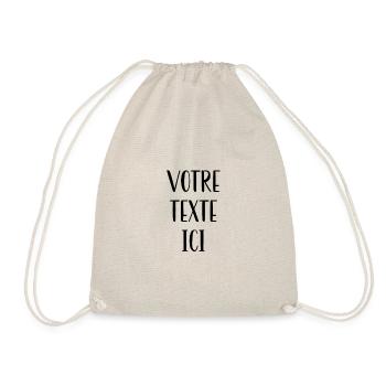 VOTRE TEXTE ICI idée cadeau - Sac de sport léger - nature - Devant