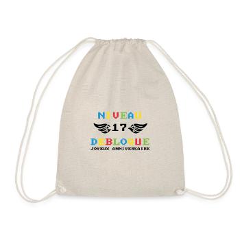 Niveau 17 débloqué joyeux anniversaire - Sac de sport léger - nature - Devant