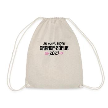 Je Vais Être Grande Soeur 2023 Future Soeur Cadeau - Sac de sport léger - nature - Devant