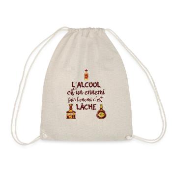 L'alcool est un ennemi - Sac de sport léger - nature - Devant