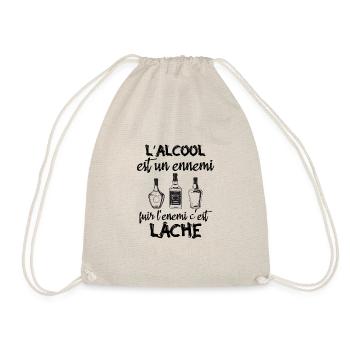 L'alcool est un ennemi - Sac de sport léger - nature - Devant