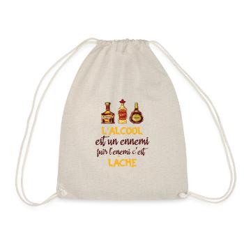 L'alcool est un ennemi - Sac de sport léger - nature - Devant