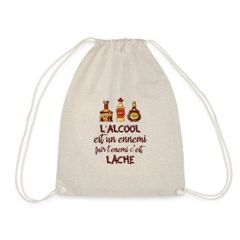 L'alcool est un ennemi - Sac de sport léger - nature - Devant