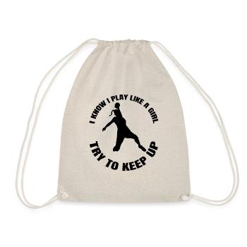 HandballEuse Joueuse de handball Joueuse de handball - Sac de sport léger - nature - Devant