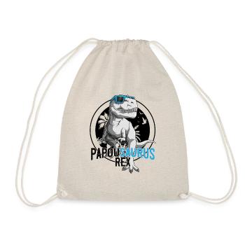 Geschenk Beste Papuan Dinosaurier Vatertag - Turnbeutel - Natur - Vorne