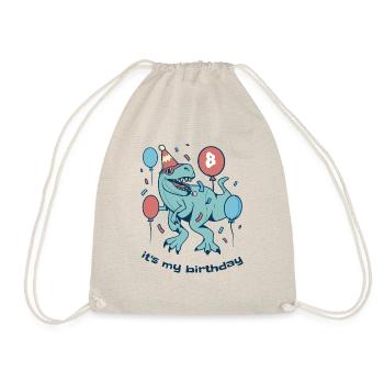 Its my Birthday Dino - Drawstring Bag - nature - Front