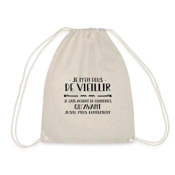Je m en fous de VieilliR - Sac de sport léger - nature - Devant