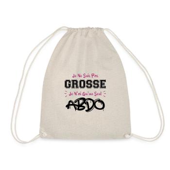 Humour gros, suis pas gros je n'ai qu'un seul abdo - Sac de sport léger - nature - Devant