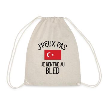 J'Peux Pas Turquie Humour Idée Cadeau Turc - Sac de sport léger - nature - Devant