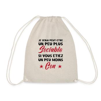 Je Serais Peut Être Un Peu Plus Sociable - Sac de sport léger - nature - Devant