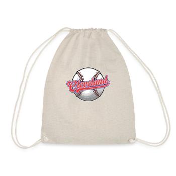 Vintage Cleveland Baseball Distressed Baseball Pun - Drawstring Bag - nature - Front