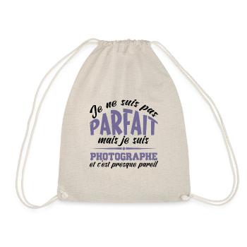 je ne suis pas parfaite mais je suis photographe - Sac de sport léger - nature - Devant