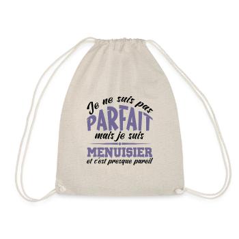 Je ne suis pas parfait mais je suis Menuisier - Sac de sport léger - nature - Devant