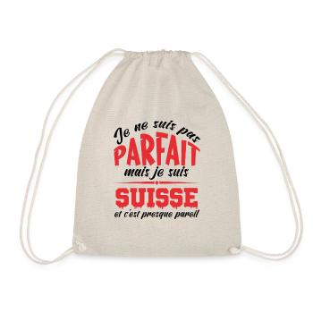 Je Ne Suis Pas Parfait Mais Je Suis Suisse - Sac de sport léger - nature - Devant