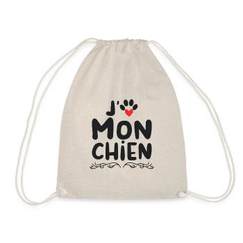 J aime mon chien - Sac de sport léger - nature - Devant