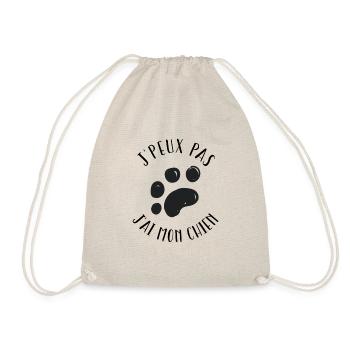 j'Peux pas j'ai mon chien - Sac de sport léger - nature - Devant