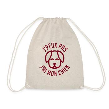 j'Peux pas j'ai mon chien - Sac de sport léger - nature - Devant