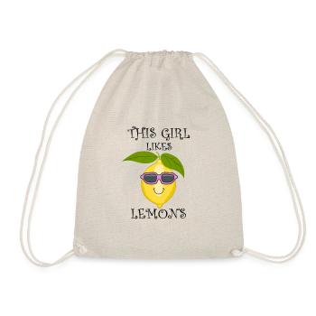 Girl Likes Lemons Citrus Fruits Limonade exotique - Sac de sport léger - nature - Devant