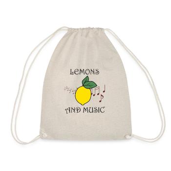Ironic Quote Musician Music Notes Lemons - Drawstring Bag - nature - Front
