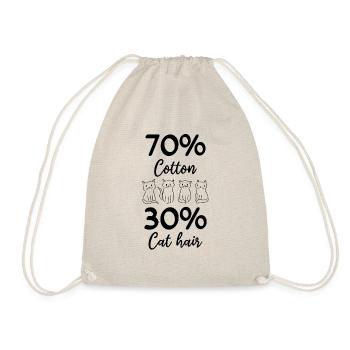 Cat lovers Cat owner I 70% cotton 30% - Drawstring Bag - nature - Front