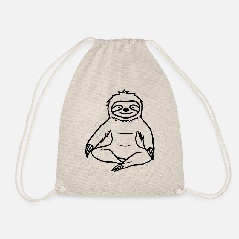 Faultier Yoga Geschenkidee Vektor - Turnbeutel - Natur