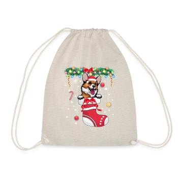 Noël - Mignon Cardigan Welsh Corgi Dog à Noël - Sac de sport léger - nature - Devant