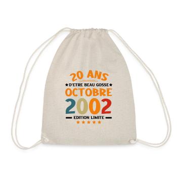 20 ans d'être beau gosse octobre 2002 Anniversaire - Sac de sport léger - nature - Devant