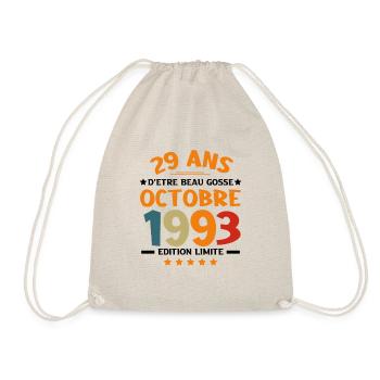 29 Ans d'être beau gosse Octobre 1993 Anniversaire - Sac de sport léger - nature - Devant