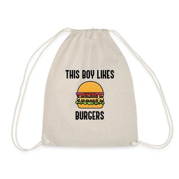 Hobby Hamburger Chef Eating Burgers Fast Food - Drawstring Bag - nature - Front