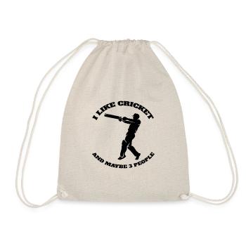 Cricket Saying Cricket Fan Team Cricket Gift - Drawstring Bag - nature - Front