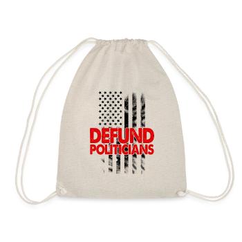 Defund Politicians American Flag - Drawstring Bag - nature - Front