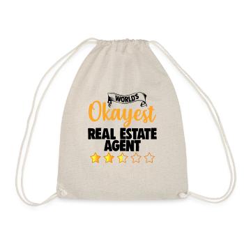 Realtor World's Okayest Real Estate Agent - Drawstring Bag - nature - Front