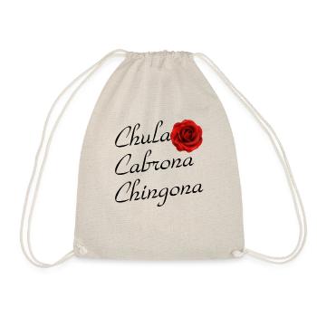 Chingona Latina Feminist - Drawstring Bag - nature - Front