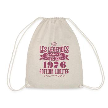 Les légendes sont nées en novembre 1976 - Sac de sport léger - nature - Devant