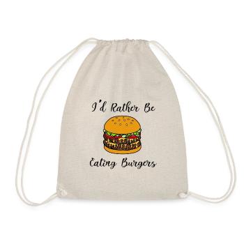 Eating Burger Witziges Zitat Cheeseburger Chef - Turnbeutel - Natur - Vorne