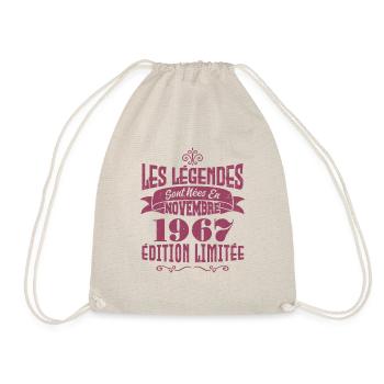 les légendes Sont Nées En Novembre 1967 . Annive - Sac de sport léger - nature - Devant