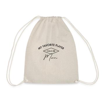 My Favorite Player Calls Me Mom Baseball Mom - Drawstring Bag - nature - Front