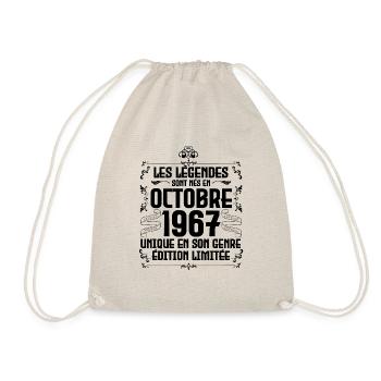Les légendes sont nés en octobre 1967 Anniversaire - Sac de sport léger - nature - Devant