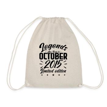 LEGENDS ARE BORN IN OCTOBER 2015 anniversary gift. - Sac de sport léger - nature - Devant