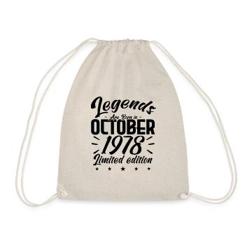 LEGENDS ARE BORN IN OCTOBER 1978 anniversary gift - Sac de sport léger - nature - Devant