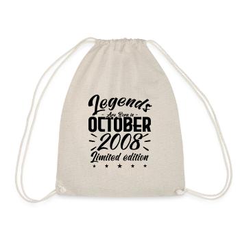 LEGENDS ARE BORN IN OCTOBER 2008 - Drawstring Bag - nature - Front