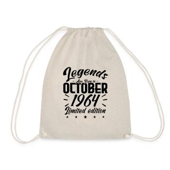 LEGENDS ARE BORN IN OCTOBER 1964 anniversary - Drawstring Bag - nature - Front