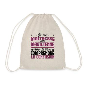 Je suis un maîtresse, pas un magicien. - Sac de sport léger - nature - Devant